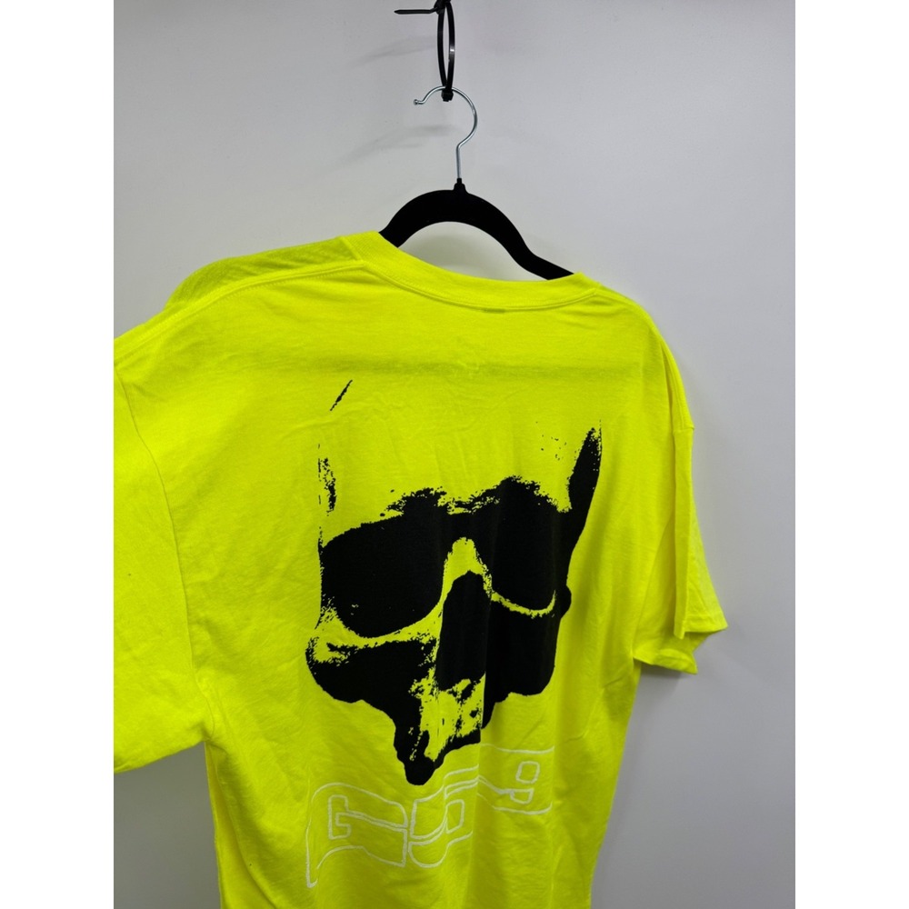 G59 T-Shirt Mens Large Neon Yellow 100% Cotton Skull Graphic Short Sleeve NWOT‎ - Picture 4 of 13